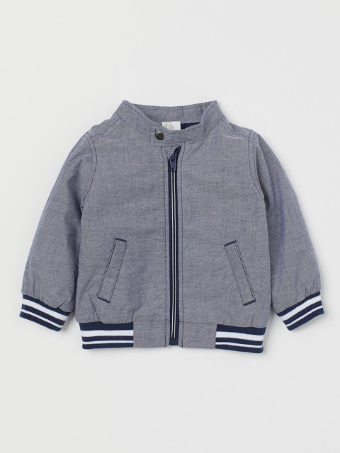 

H&M Infant Boys Grey Solid Cotton Jacket