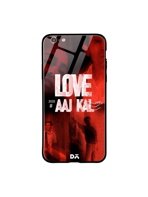 

DailyObjects Red & Black Love Connection iPhone 6S Glass Case