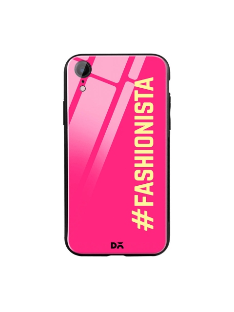 

DailyObjects Pink & Yellow Fashionista iPhone XR Glass Case