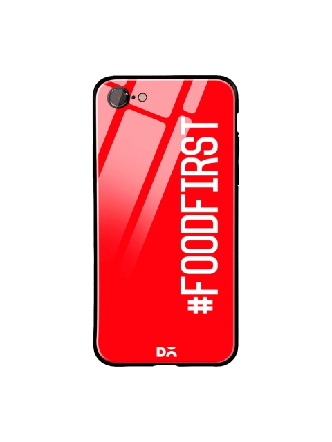 

DailyObjects Red & White Food First iPhone 7 Glass Case