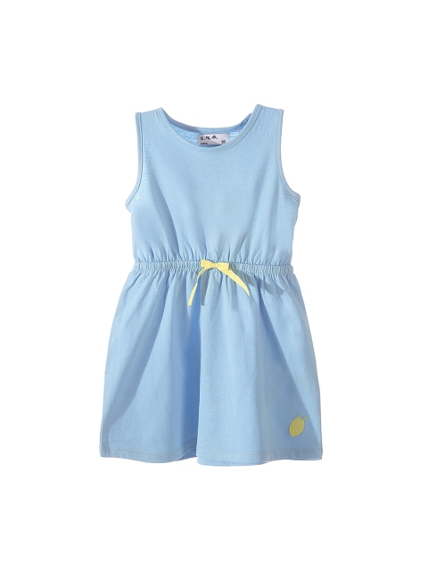 

5.10.15 Girls Blue Solid A-Line Dress