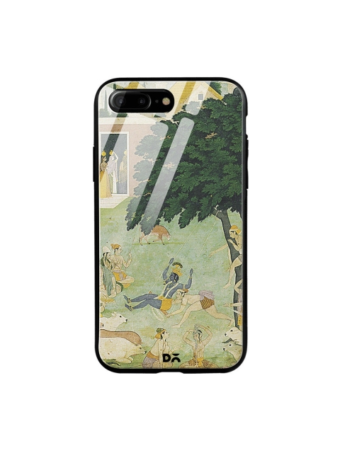 

DailyObjects Green & Grey Krishan Swing Friends iPhone 7 Plus Glass Case