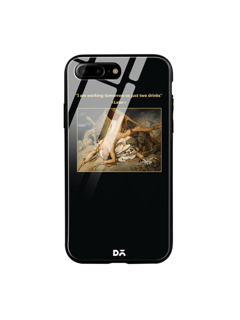 

DailyObjects Black & Brown Working Drink iPhone 7 Plus Glass Case