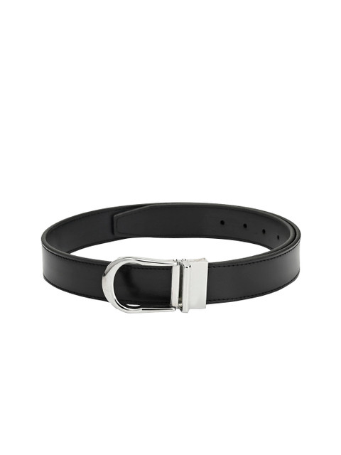 

Pacific Gold Men Black Solid Belt