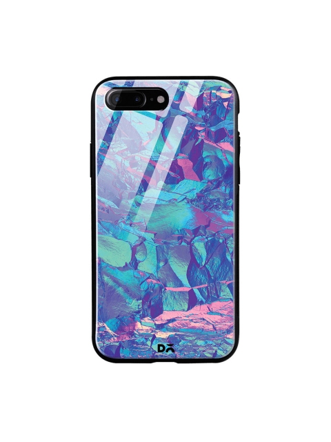 

DailyObjects Blue & Pink Frosted Holo Stone iPhone 8 Plus Glass Case