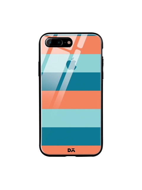 

DailyObjects Teal Blue & Orange Sumer Lines iPhone 7 Plus Glass Case