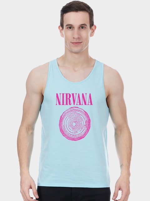 

Free Authority Men Blue Nirvana Printed Round Neck T-shirt
