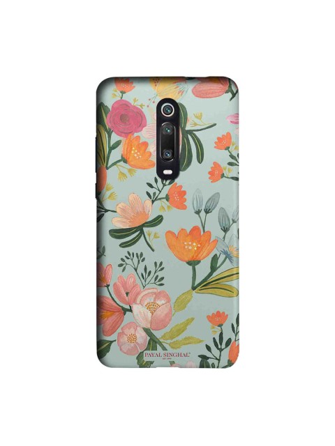 

macmerise Blue & Green Payal Singhal Aqua Handpainted Flower Sublime Xiaomi Redmi K20 Pro Back Case
