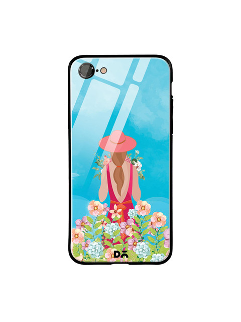 

DailyObjects Blue & Pink Flowerland iPhone 7 Glass Case