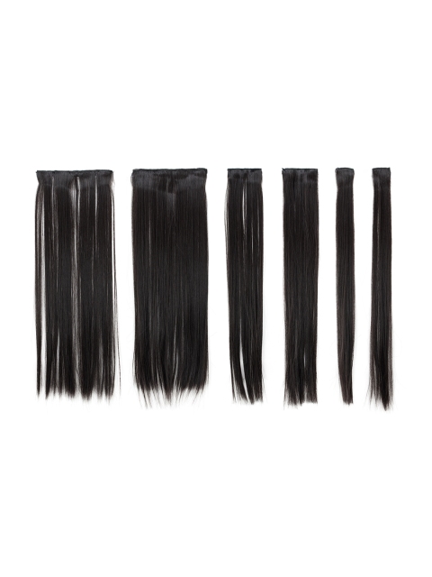 

Rozia Black Set of 6 22" Long Straight Clip On Hair Extensions