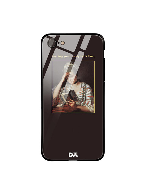 

DailyObjects Black & Grey Thirsty Text iPhone 7 Glass Case