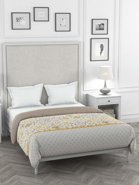 

Portico New York Grey & Yellow Floral Mild Winter 120 GSM Double Bed Comforter