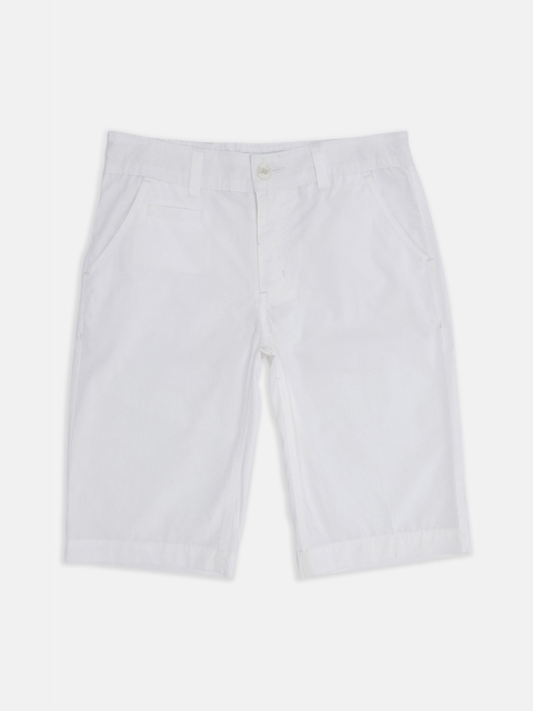 

POPPERS by Pantaloons Boys White Solid Regular Shorts