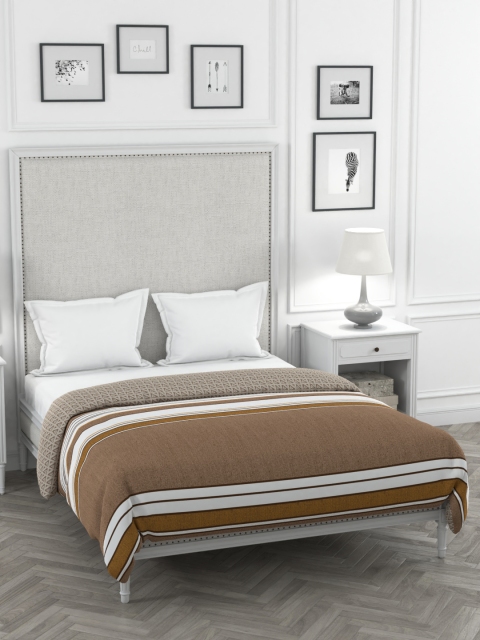

Portico New York Brown & White Striped Mild Winter 120 GSM Double Bed Comforter