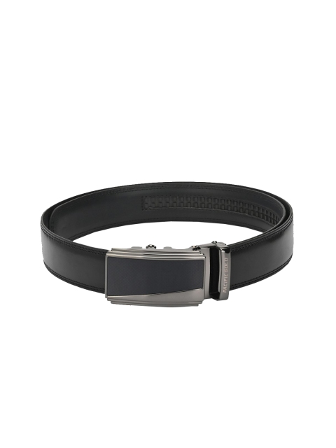 

Pacific Gold Men Black Solid Genuine Leather Belt
