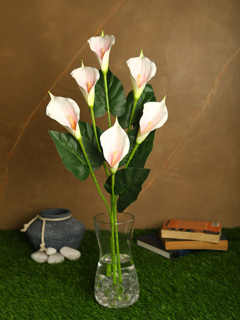

PolliNation Set Of 2 Pink & Green Real Touch Artificial Callalily Flower Stems