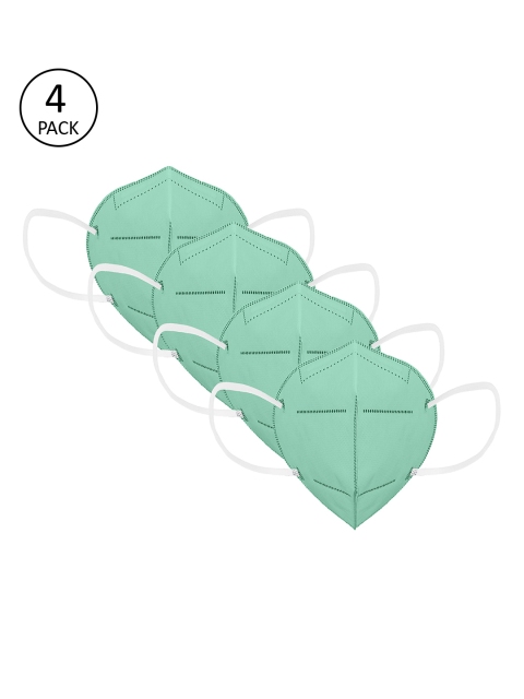 

Status Unisex 4 Pcs Green 4 Ply Reusable Certified Anti Pollution N95 Masks