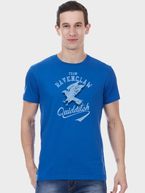

Free Authority Men Blue Harry Potter Printed Round Neck T-shirt