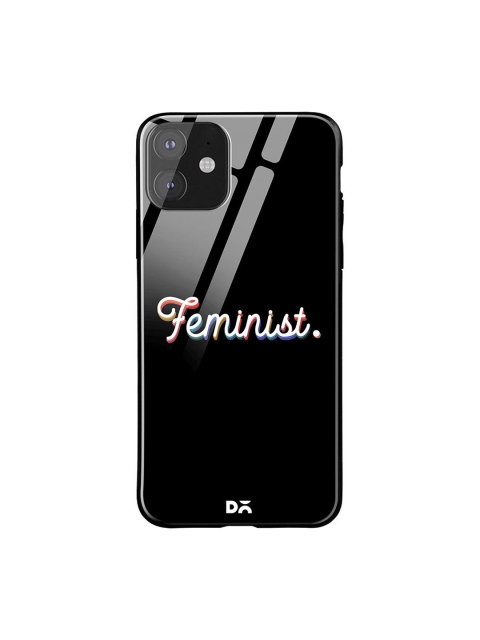

DailyObjects Black & White The Feminist iPhone 11 Glass Case