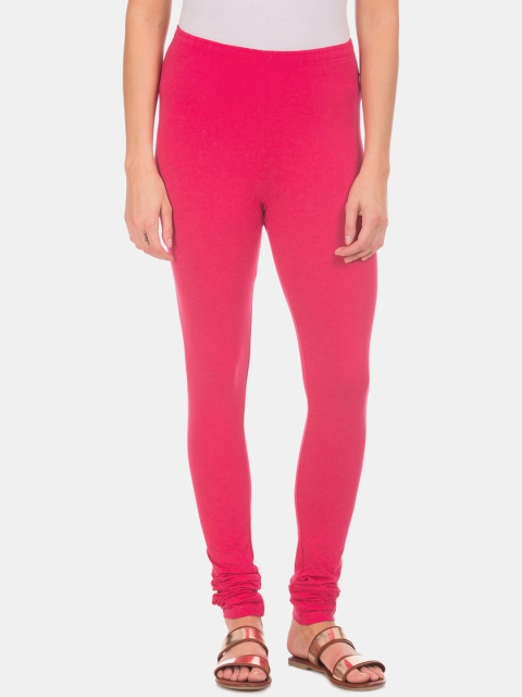 

Karigari Women Pink Solid Straight Fit Churidar