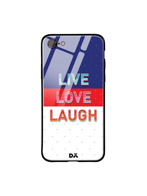 

DailyObjects Navy Blue & White Live Love Laugh Tricolour iPhone 7 Glass Cover