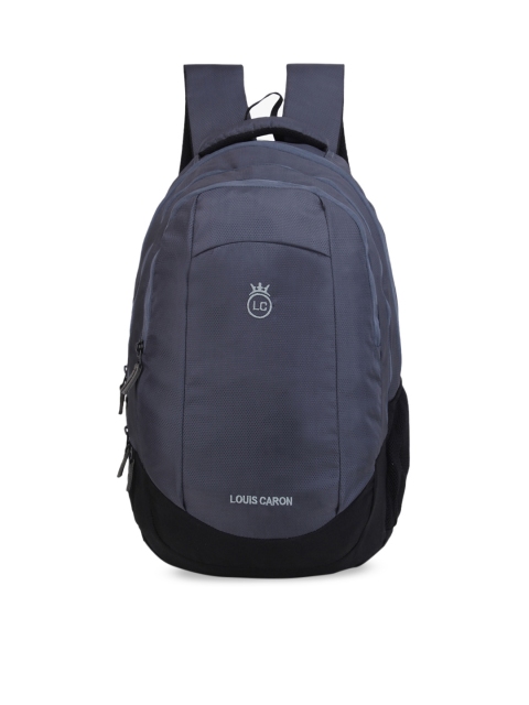 

LOUIS CARON Unisex Grey Solid 16Inch Laptop Backpack