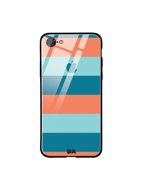 

DailyObjects Teal Blue & Orange Sumer Lines iPhone 7 Glass Case