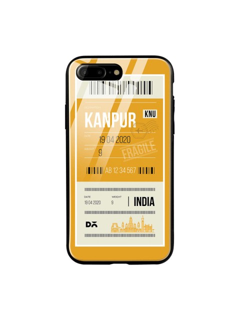 

DailyObjects Yellow & Beige Kanpur City Tag iPhone 7 Plus Glass Cover