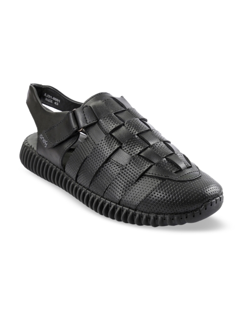 

one8 Select BY VIRAT KOHLI Men Leather Black Shoe-Style Sandals