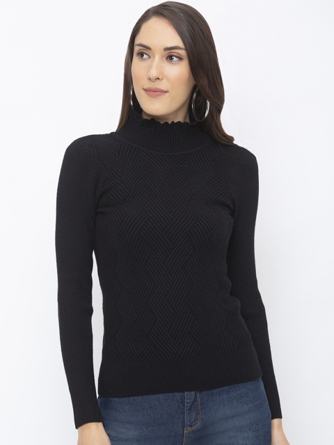 

Globus Women Black Self Design Top