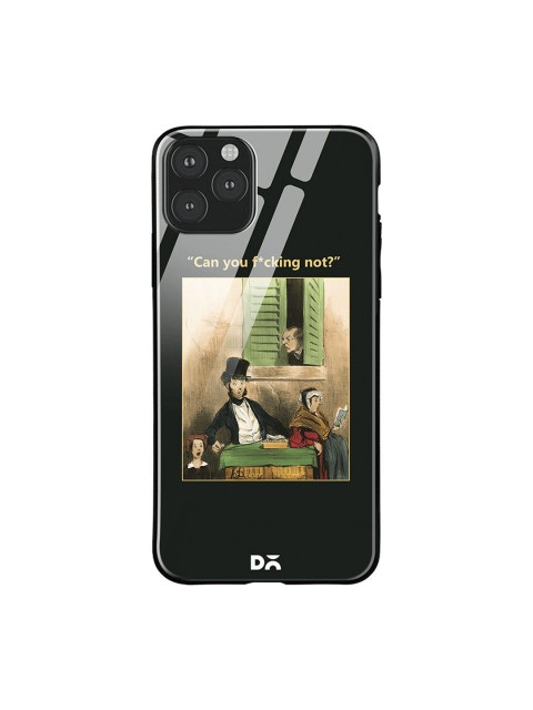 

DailyObjects Black & Beige Can You Not iPhone 11 Pro Max Glass Case