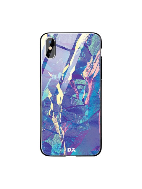 

DailyObjects Blue & Pink Iceberg Holo Stone iPhone XS Max Glass Case