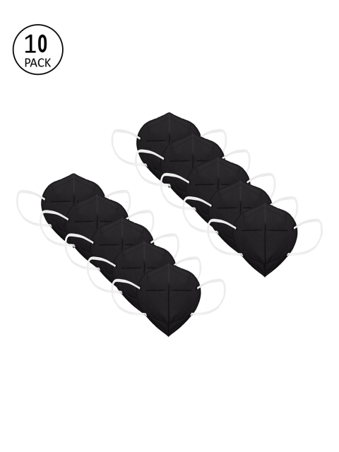 

Status Unisex 10 Pcs Black 4-Ply Anti-Pollution N95 Mask