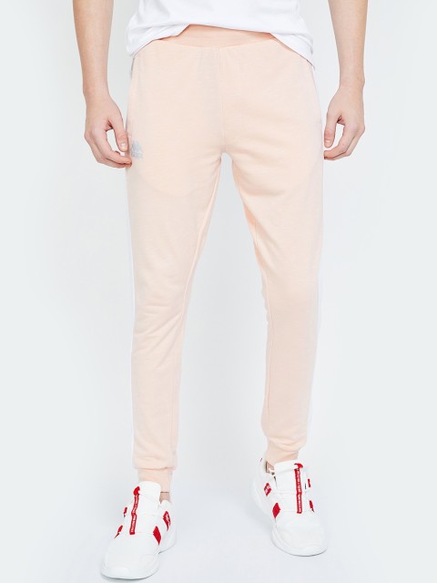 

Kappa Men Pink & White Solid Track Pants
