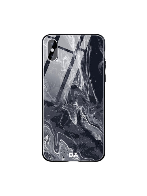 

DailyObjects Black & White Marble iPhone X Glass Case
