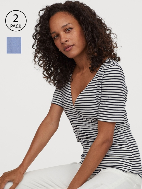 

H&M MAMA Multicolored 2-pack Nursing Tops, Multi