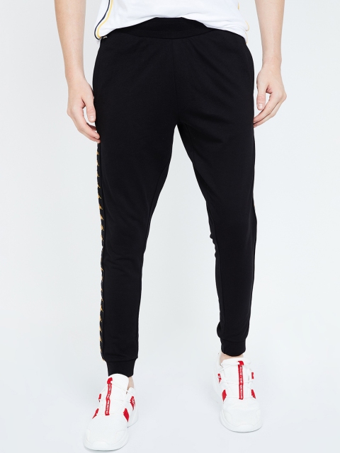 

Kappa Men Black Solid Straight-Fit Joggers