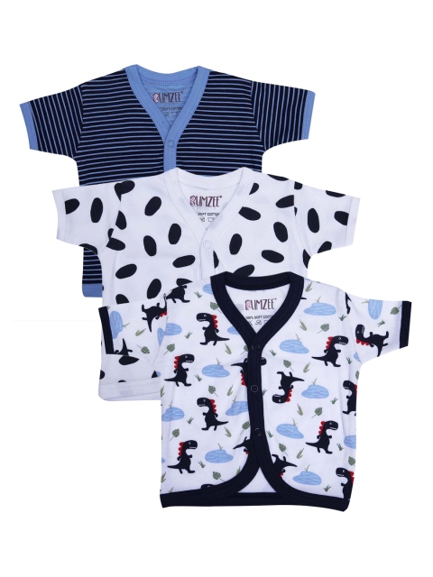 

BUMZEE Infant Kids Pack Of 3 Jhablas, Blue