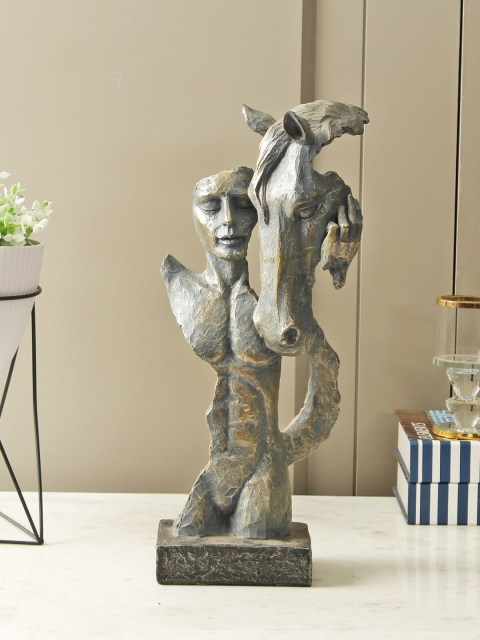 

Living Essence Grey & Gold-Toned Polyresin Showpiece