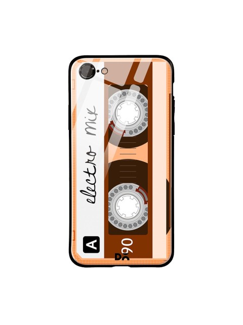 

DailyObjects Orange & Pink Electro Mix Tape iPhone 7 Glass Case