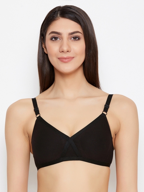 

ALIZA Black Solid Non-Wired Non Padded Everyday Bra BRA.P_BLK_890-30