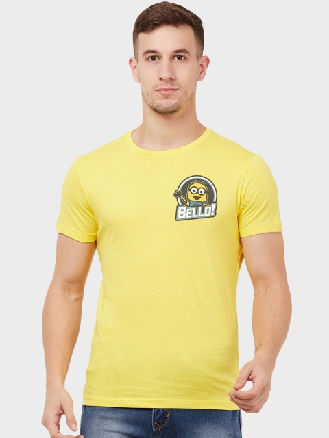Free Authority Minions Print Yellow Tshirt for Men