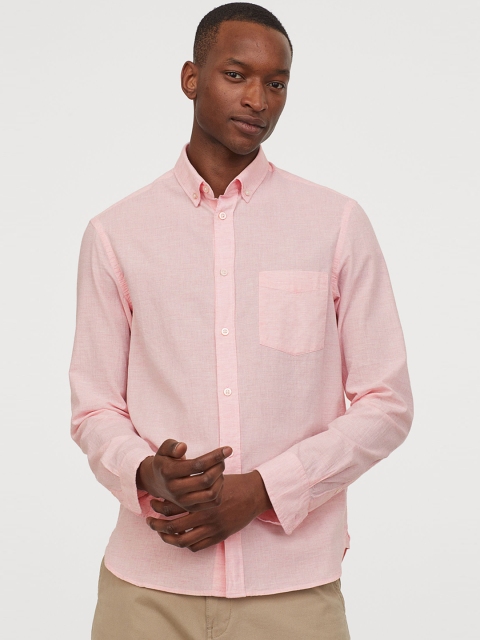 

H&M Men Pink Regular Fit Shirt