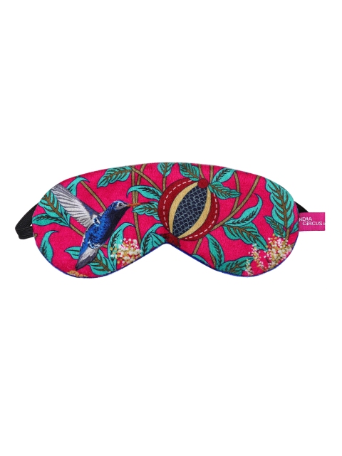 

India Circus by Krsnaa Mehta Unisex Red & Green Printed Flights Of Vivers Eye Mask