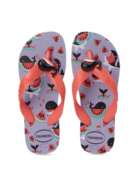 

Havaianas Girls Lavender & Peach-Coloured Printed Thong Flip-Flops