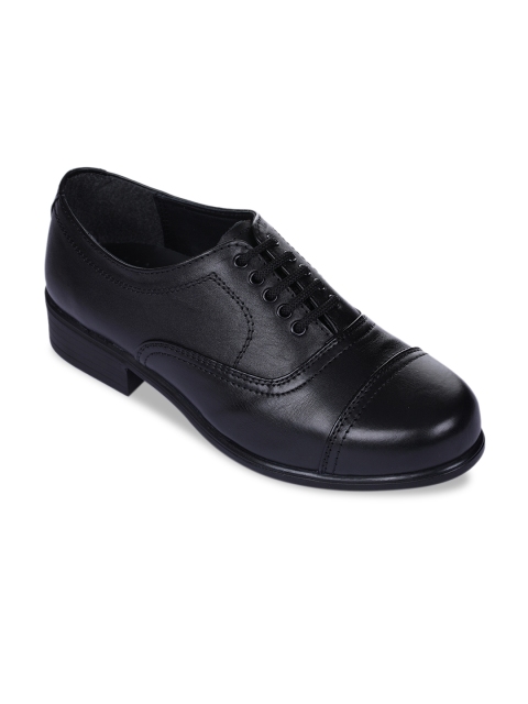 

Liberty Men Black Solid Leather Formal Oxfords