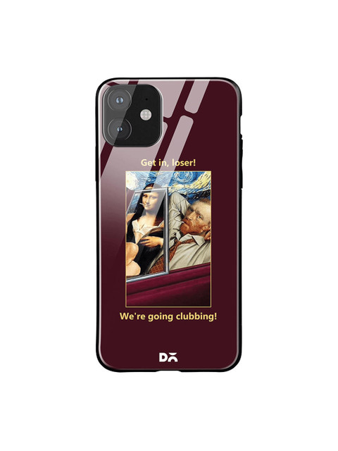 

DailyObjects Burgundy & Blue Clubbing iPhone 11 Glass Case