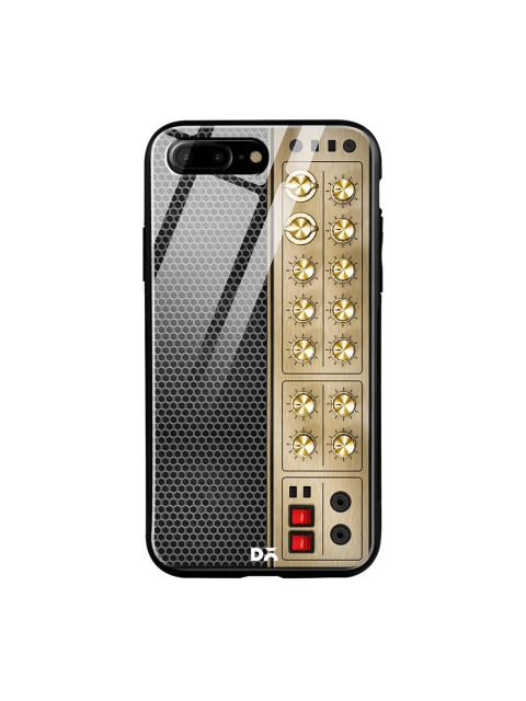 

DailyObjects Black & Gold-Toned Golden Amp iPhone 7 Plus Glass Case