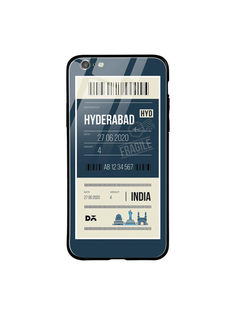 

DailyObjects Blue & White Hyderabad City Tag iPhone 6S Glass Case