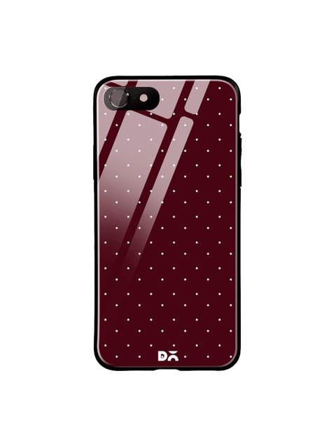 

DailyObjects Burgundy & White Constellation Dots iPhone 7 Glass Cover